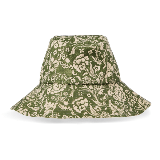 Green floral bucket hat